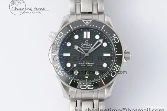 0406 Seamaster Diver 300M ZF 1:1 Best Edition Green Ceramic Green Dial on SS Bracelet A BestValue 7825